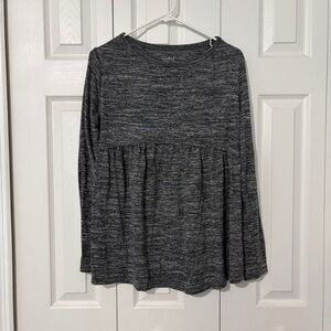 Isabel Maternity Charcoal Long Sleeve Top